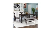Slickblue 6-Piece Kitchen Dining Table Set for Stylish and Functional Mealtime Gatherings