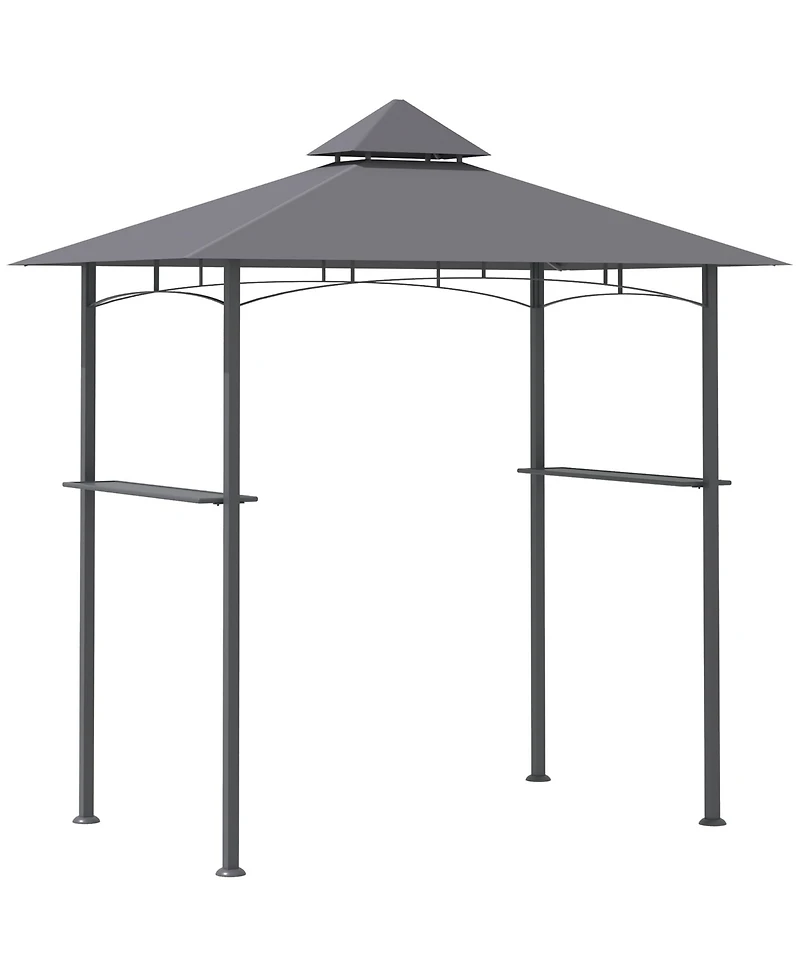 Outsunny 8' x 5' Grill Gazebo with Double Roof Bbq Gazebo,