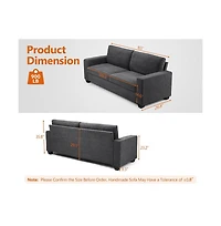 Comfy Couch for Living Room, 83-inch Corduroy Sofa with Removable Cover, 3 Seater Modern Deep Seats Bedroom Apartment Home Office,