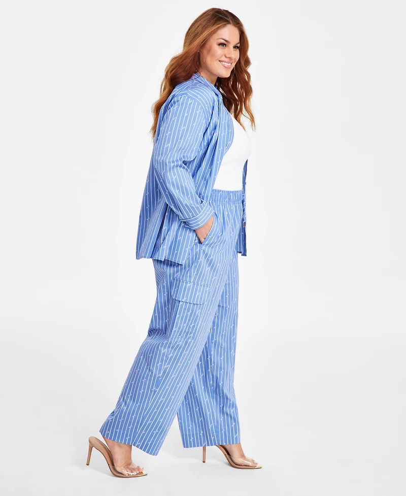 Nina Parker Plus Size Affirmation Boxer Cargo Pants