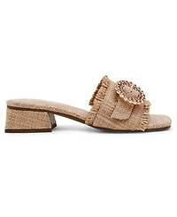 Anne Klein Women's Nahla Embellished Buckle Block Heel Dress Sandals