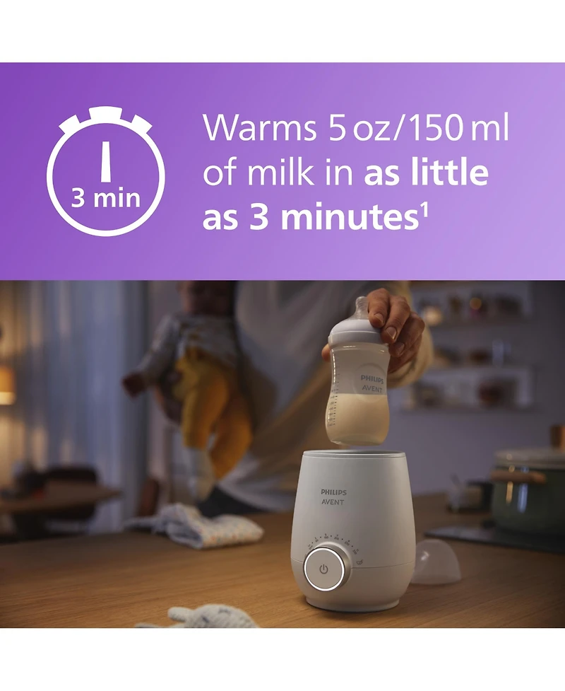 Philips Avent Fast Baby Bottle Warmer with Smart Temperature Control and Automatic Shut-Off