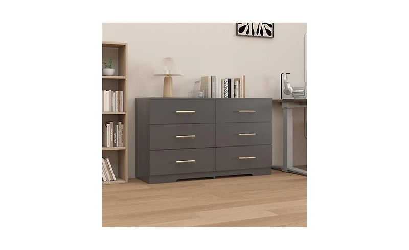 6-Drawer Dresser for Spacious and Organized Bedroom Storage