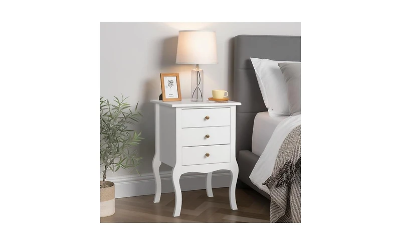 Slickblue Elegant Bedside Table for Bedroom Storage and Nightstand Organization