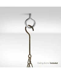 Sorbus Pot and Pan Oval Rack for Ceiling with Hooks - Multi-Purpose Organizer for Home, Restaurant, Kitchen Cookware, Utensils, Household (Bronze)
