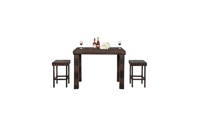 Slickblue Bar Stool-Table and Chair Set of 4 for Stylish and Comfortable Dining or Entertaining
