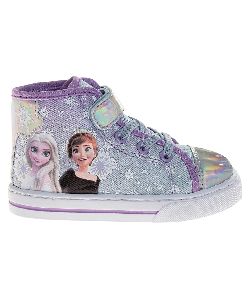 Disney Toddler and Little Girls Frozen Anna Elsa High Top Sneakers