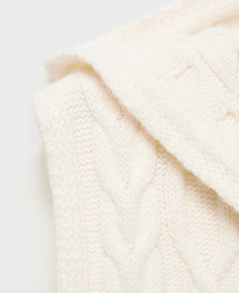 Mango Women's Hooded Cable Knit Sweater Vest