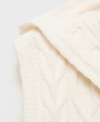 Mango Women's Hooded Cable Knit Sweater Vest