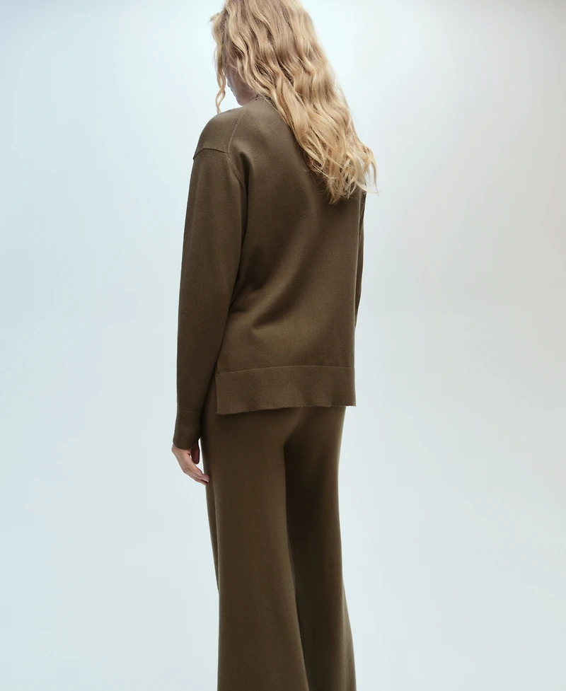 Mango Women's Perkins Neck Knitted Sweater