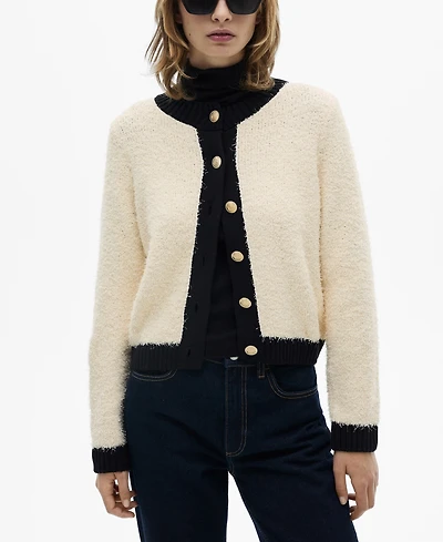 Mango Women's Contrasted Buttons Sweater