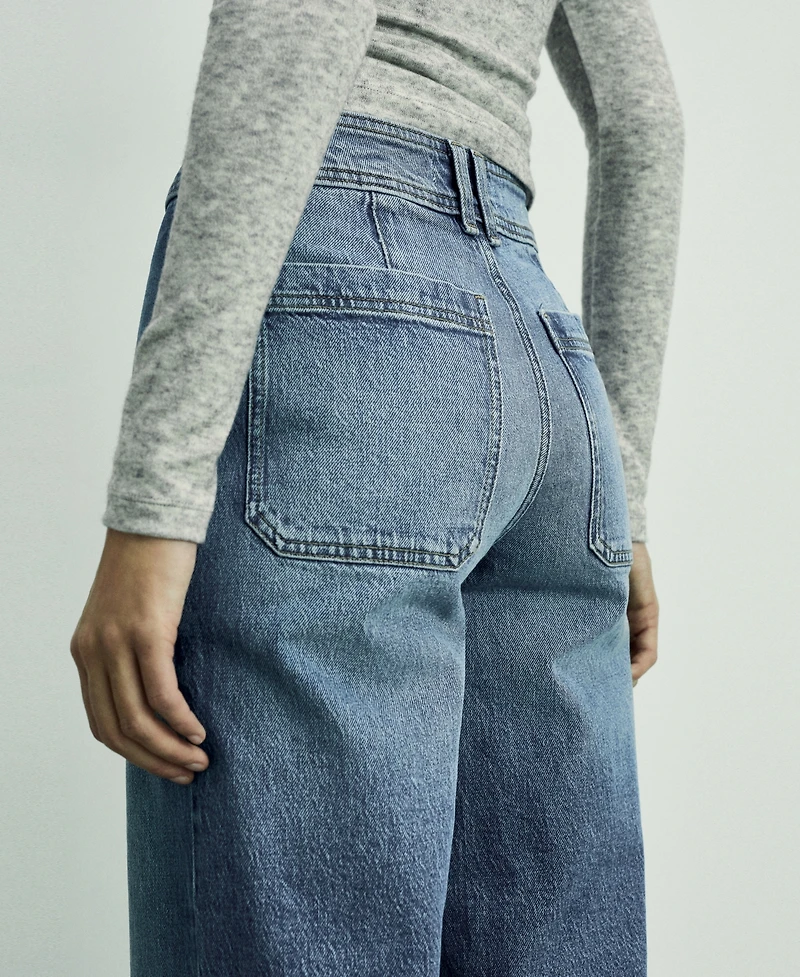 Mango Women's Catherin Culotte High-Rise Jeans