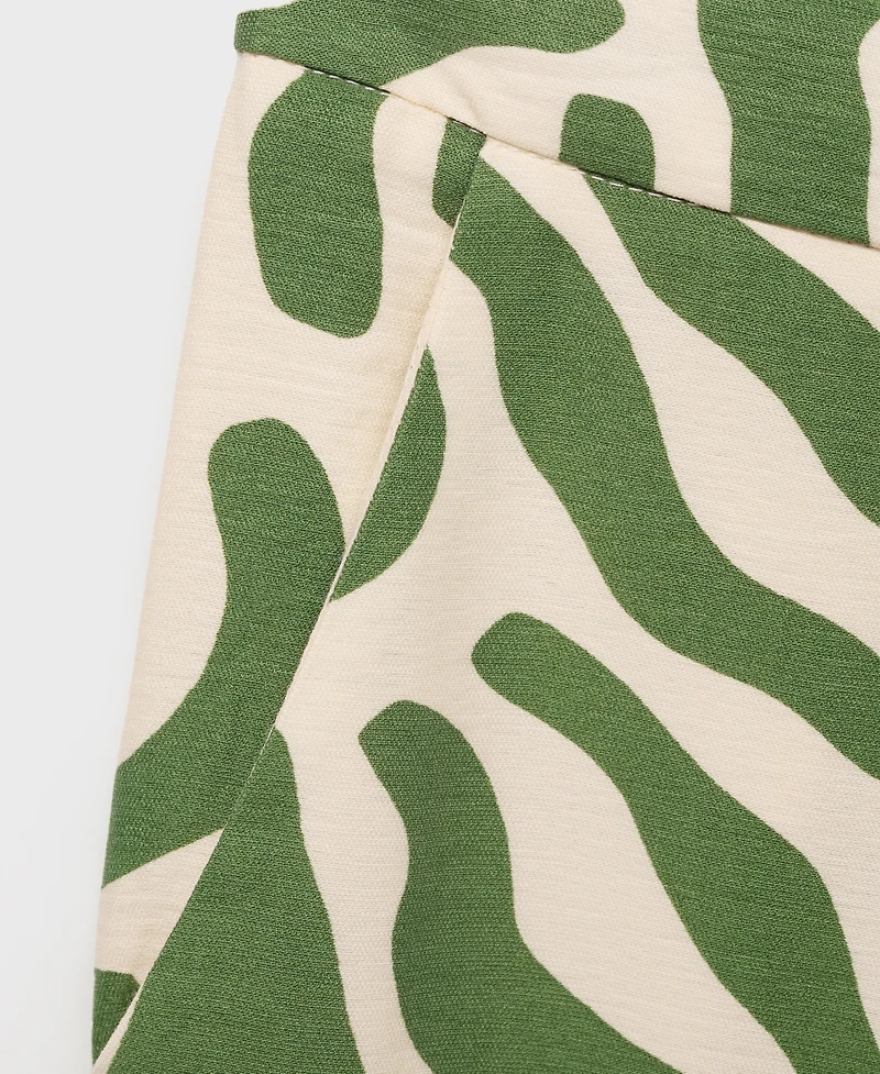 Mango Women's Printed Straight Pants