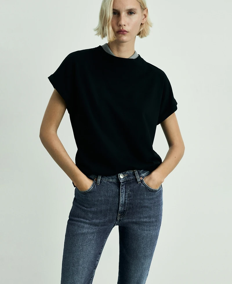 Mango Women's Claudia Slim-Fit Cropped Jeans