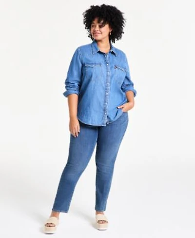 Levis Trendy Plus Size Essential Western Cotton Shirt 311 Shaping Skinny Jeans