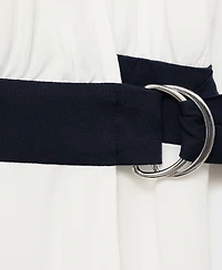 Mango Women's Contrast Belt Dress