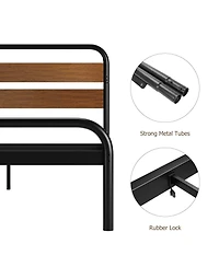 gaomon Queen Size Bed Frame with Wooden Headboard, Platform Bed Frame