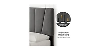 King Size Bed Frame with Adjustable Headboard