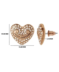 Juicy Couture Heart Crystal Stud Earrings