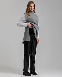 Maternity Straight & Stretchy Leather Romeo Trousers