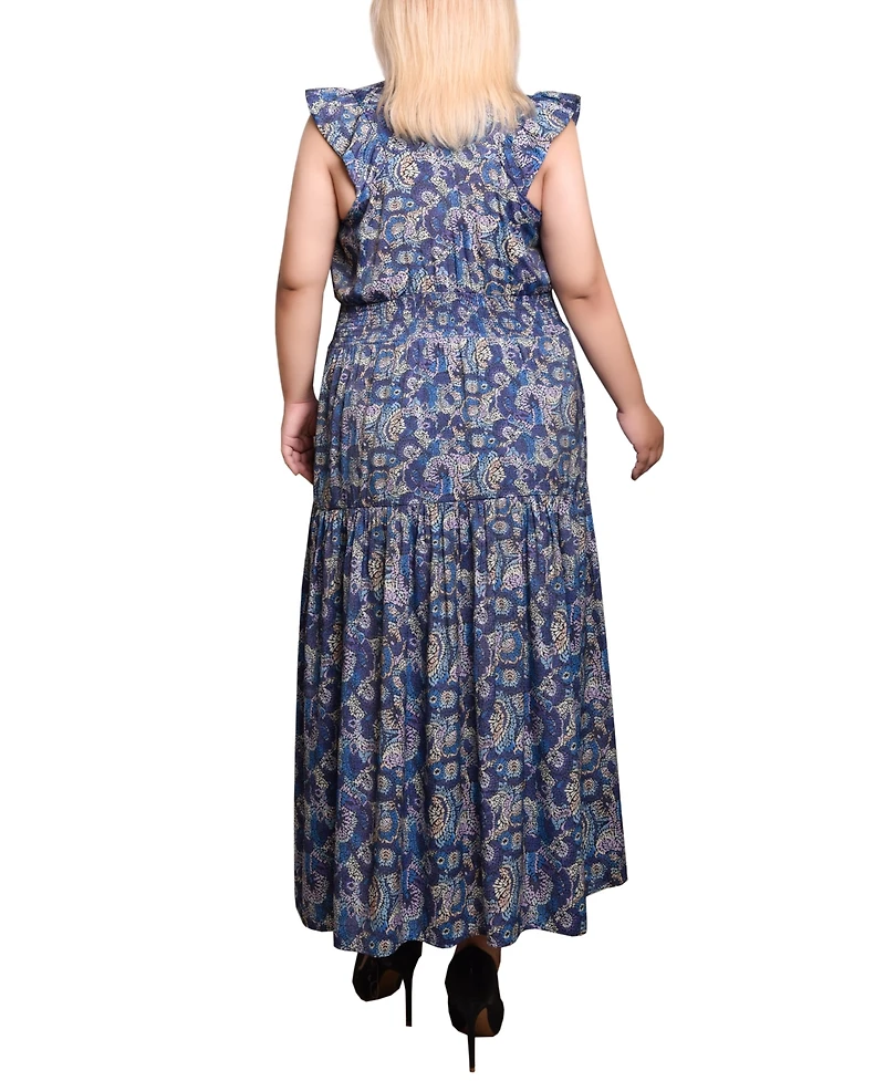 Ny Collection Plus Flutter Sleeve Midi Dress