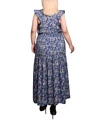 Ny Collection Plus Flutter Sleeve Midi Dress