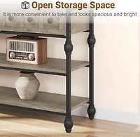 Gaomon 41" Entryway Table, Console Table with 2 Storage Drawers, 3 Tier Industrial Metal Sofa Table, Behind Couch Table, Hallway Table for Entry, Livi