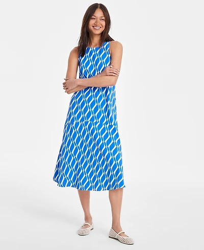 On 34th Women's Printed Sleeveless Slip Midi Dress, Exclusively at Macy's