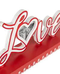 Northlight Heart and Floral "Love" Valentine's Day Photo Frame, 6.25" x 12"