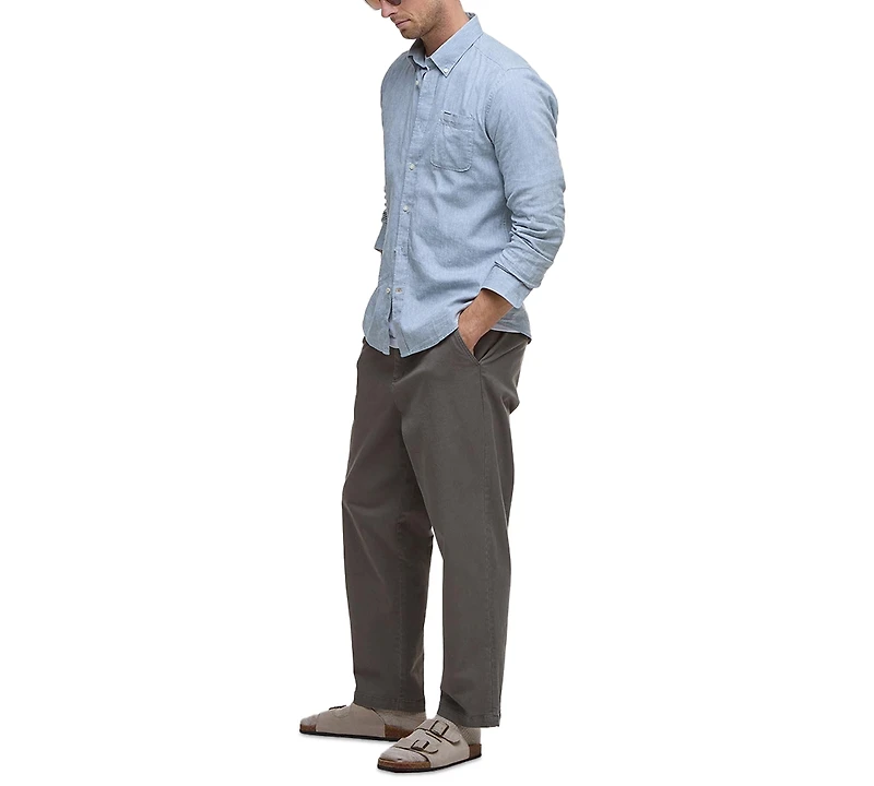 Barbour Men's Nelson Linen Tailored-Fit Solid Button-Down Shirt