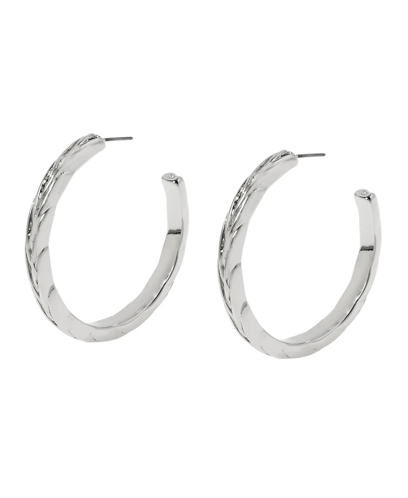 Steve Madden Woven Large Hoop Earrings