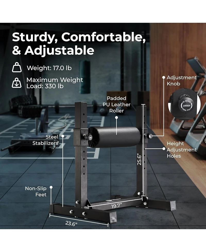 LifePro Durable Bulgarian Split Squat Stand – Lightweight, Stable, 7 Adjustable Heights & Comfortable Padding