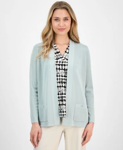 Anne Klein Womens Malibu Fine Rib Open Front Cardigan P Xs Xxl