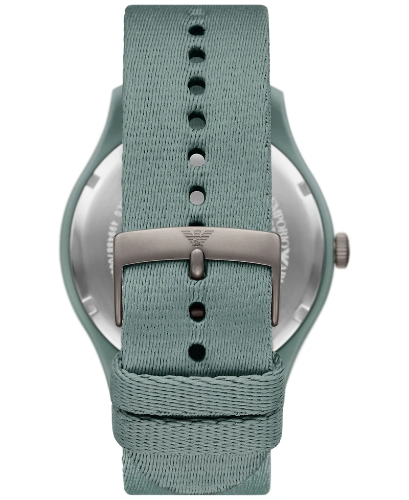 Emporio Armani Men's Green Tide Ocean Material Strap Watch 45mm