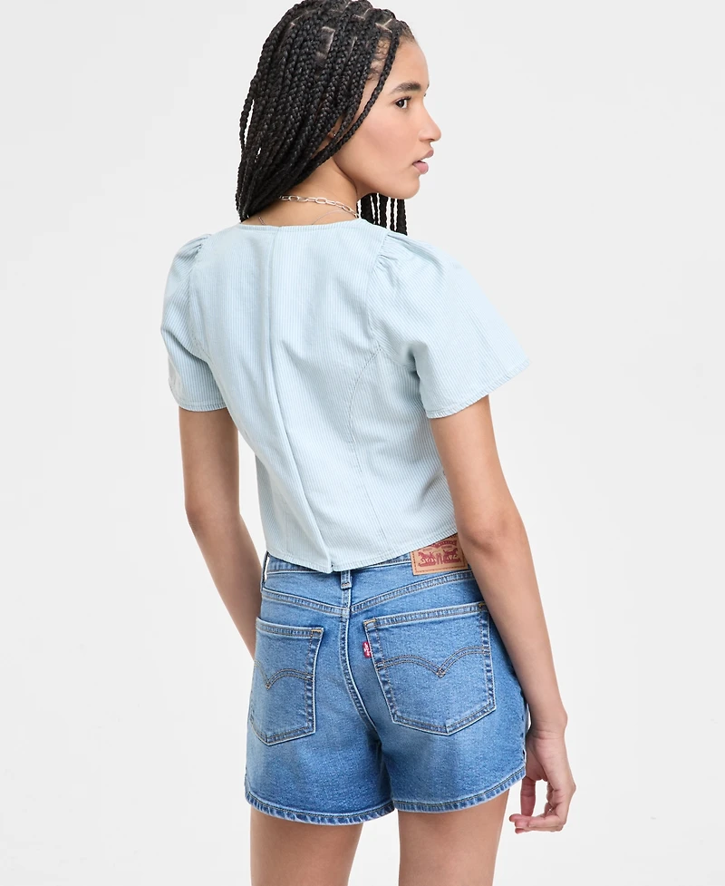 Levi's Women's Pascale Cotton Square-Neck Blouse - Smell Ya Later