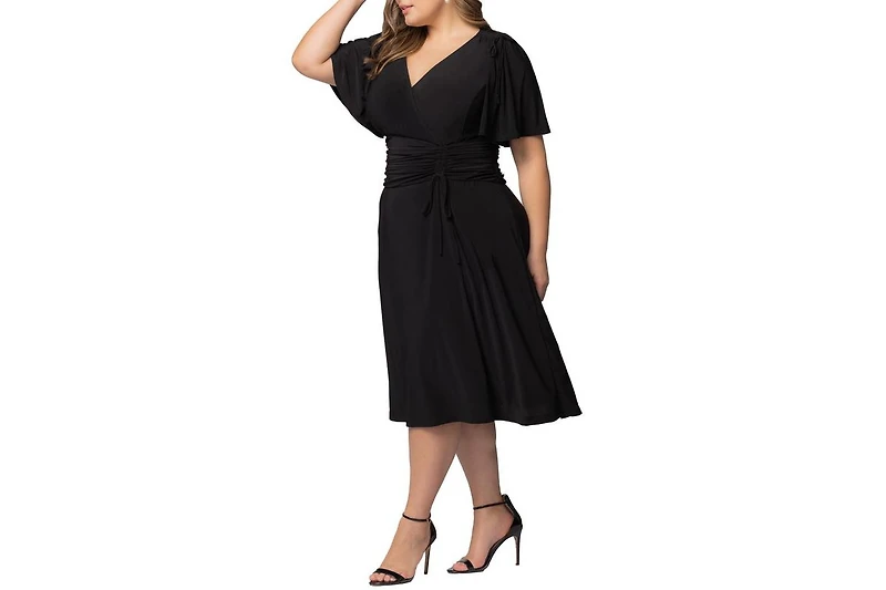 Kiyonna Plus Jemma Ruched Tie Dress