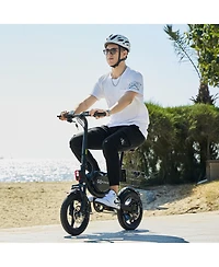 GoPowerBike GoDash Electric Bike | Compact Folding Adult Mini E-Bike | Dual Disc Brakes | Dual Shock Suspension | Throttle and Pedal Assist | 400W Mot