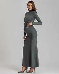 Pietro Brunelli Maternity Maternity Ruched Bamboo Jersey Stretch Nike Skirt