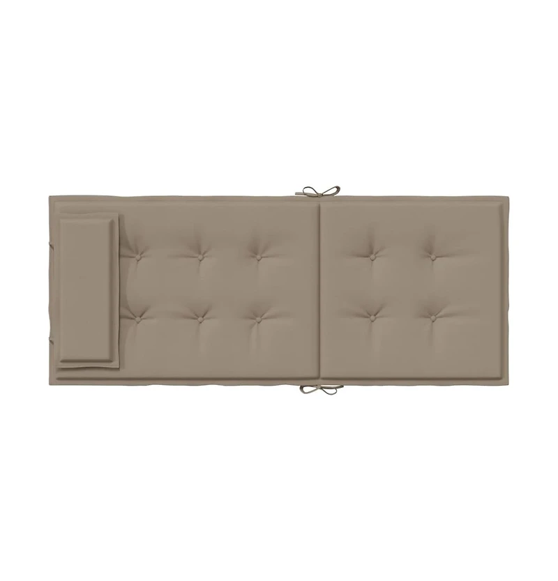 vidaXL Highback Chair Cushions 4 pcs Taupe Oxford Fabric