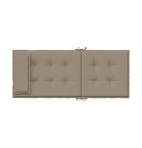 vidaXL Highback Chair Cushions 4 pcs Taupe Oxford Fabric