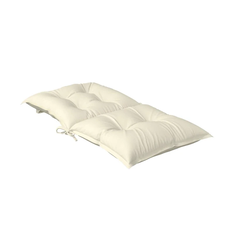vidaXL Garden Lowback Chair Cushions 4 pcs Cream 39.4"x19.7"x2.8" Fabric