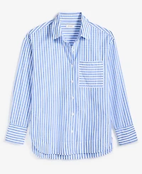 On 34th Women's Cotton Striped Button-Front Shirt