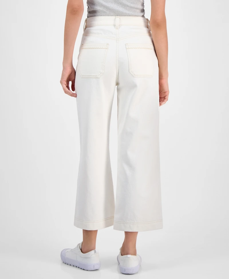 Boss Orange Women's High-Rise Cropped Wide-Leg Jeans