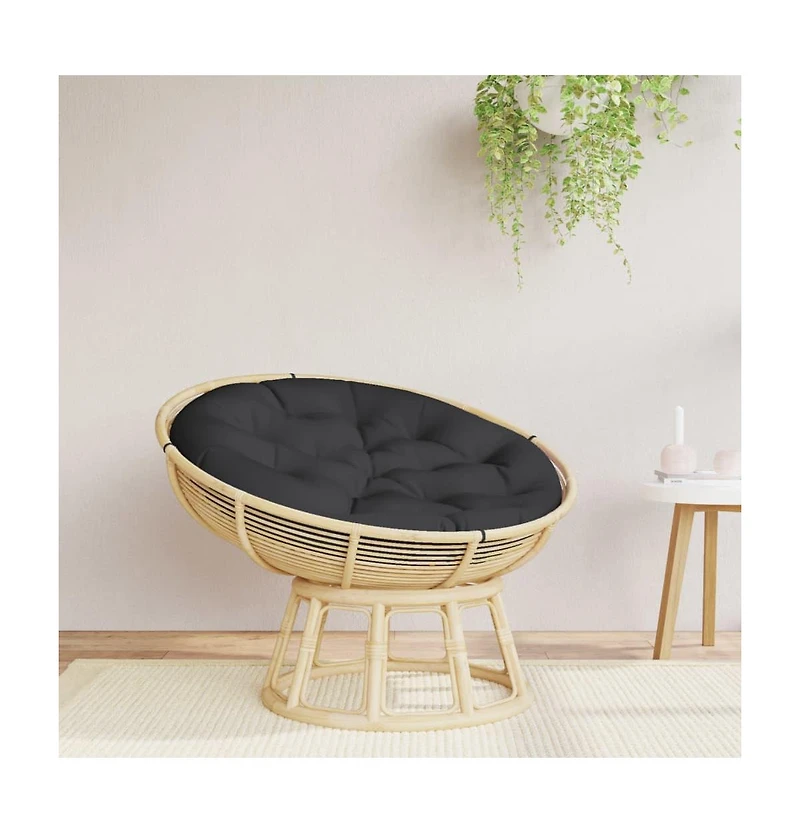 vidaXL Round Cushion Black 39.4"x4.3" Oxford Fabric