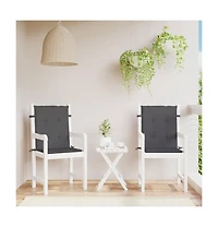 vidaXL Garden Lowback Chair Cushions pcs Anthracite 39.4"x19.7"x1.2" Oxford Fabric
