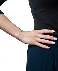 London Blue Topaz (2-1/3 ct. t.w.), Blue Topaz (1-3/4 ct. t.w.), & Diamond (1/3 ct. t.w.) Link Bracelet in 14k Gold