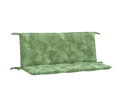 Garden Bench Cushions 2pcs Leaf Pattern 47.2"x19.7"x2.8" Fabric