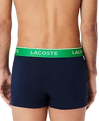 Lacoste Men's 3-Pack Regular-Fit Logo Waistband Trunk Underwear