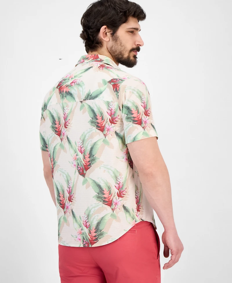 Tommy Bahama Men's Coast Paradise Blooms IslandZone Moisture-Wicking Floral Button-Down Shirt