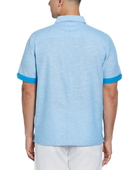 Cubavera Men's Cross-Dyed Short-Sleeve Pintucked Shirt